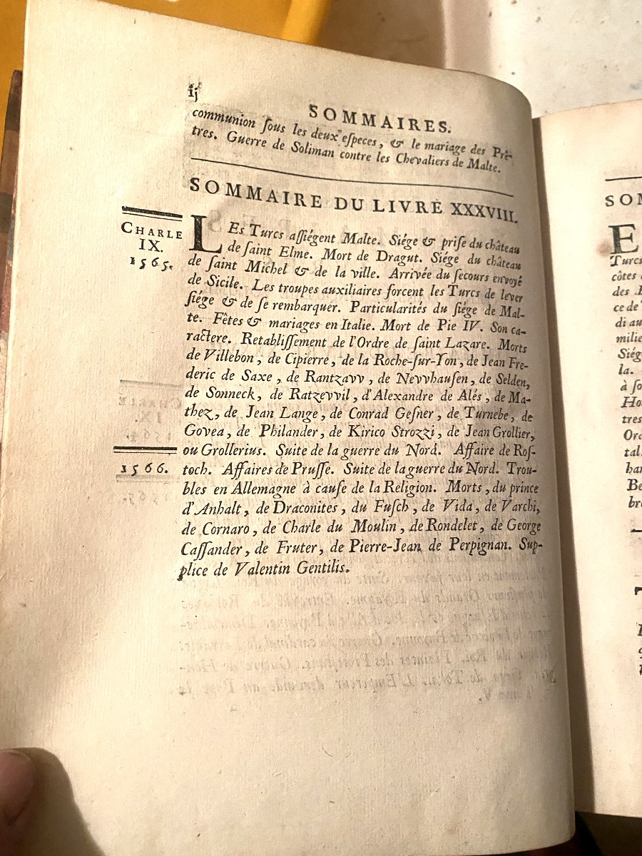 16 Volumes In Quarto, "universal History Of Jacques-auguste De Thou", London 1734, From 1543 To 1607-photo-5