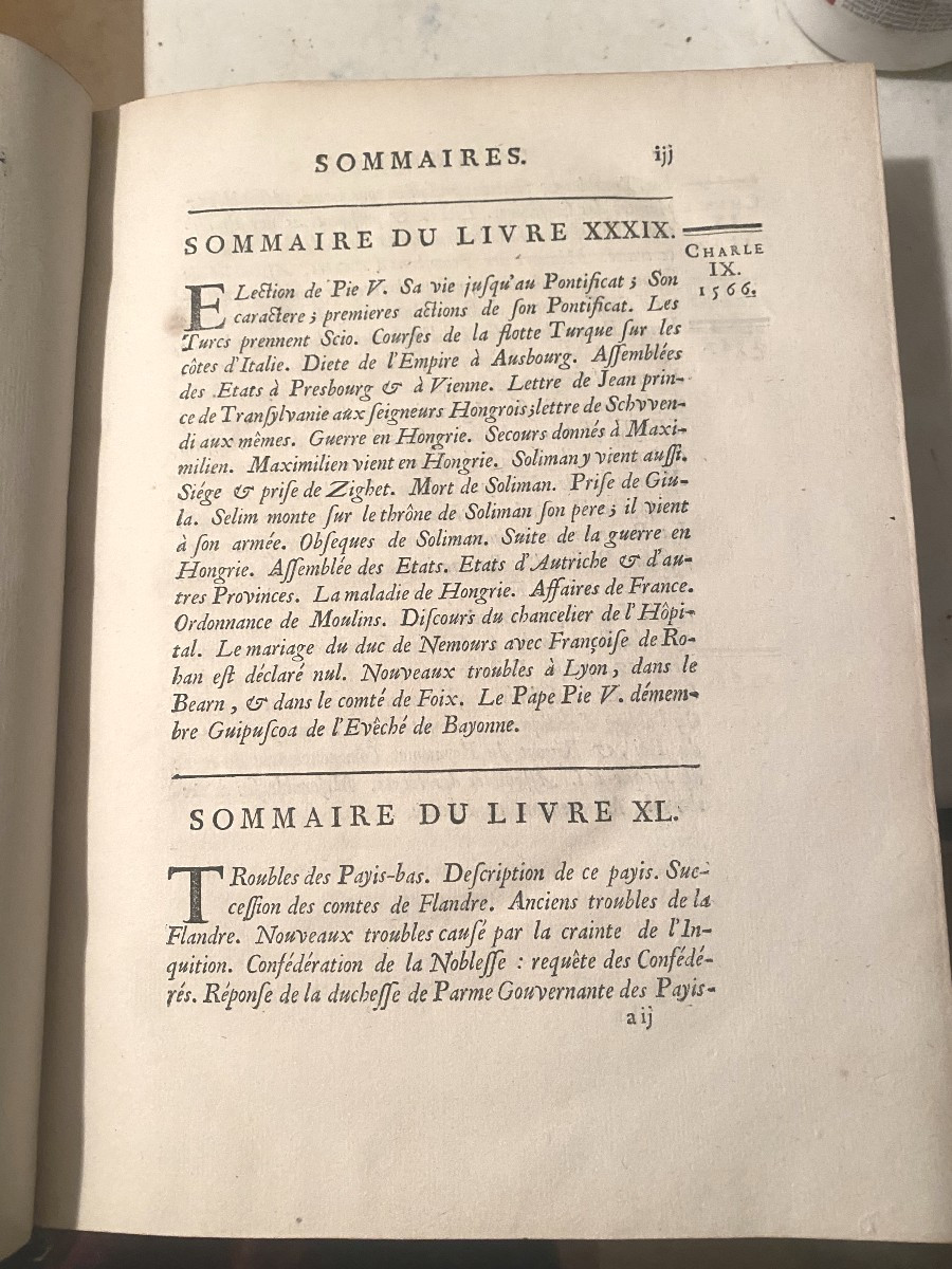 16 Volumes In Quarto, "universal History Of Jacques-auguste De Thou", London 1734, From 1543 To 1607-photo-6