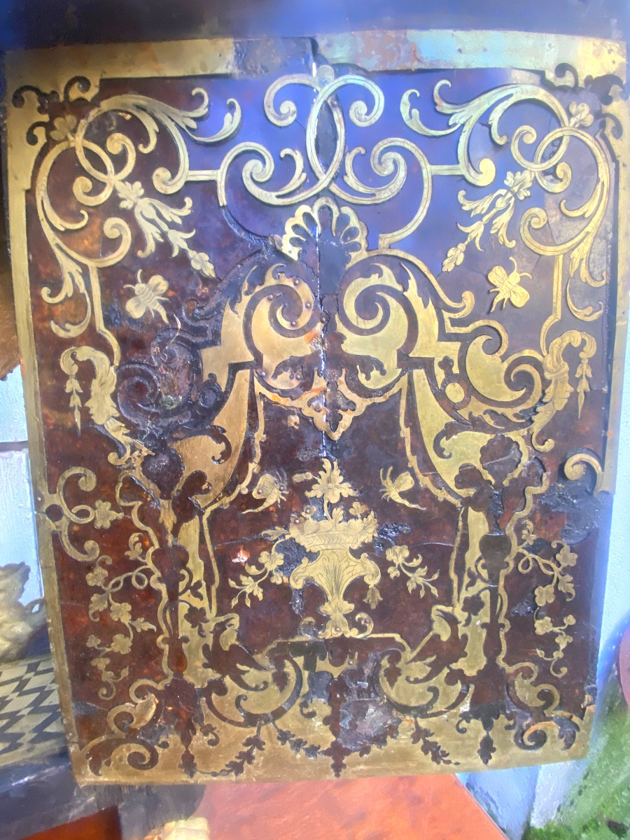 Important Cartel d'applique de Dupré en bronze écaille brune, début du XVIIIème siècle, Régence-photo-1