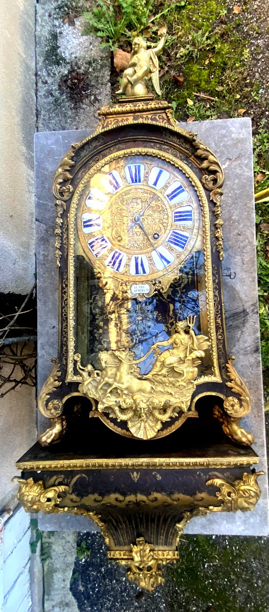 Important Cartel d'applique de Dupré en bronze écaille brune, début du XVIIIème siècle, Régence