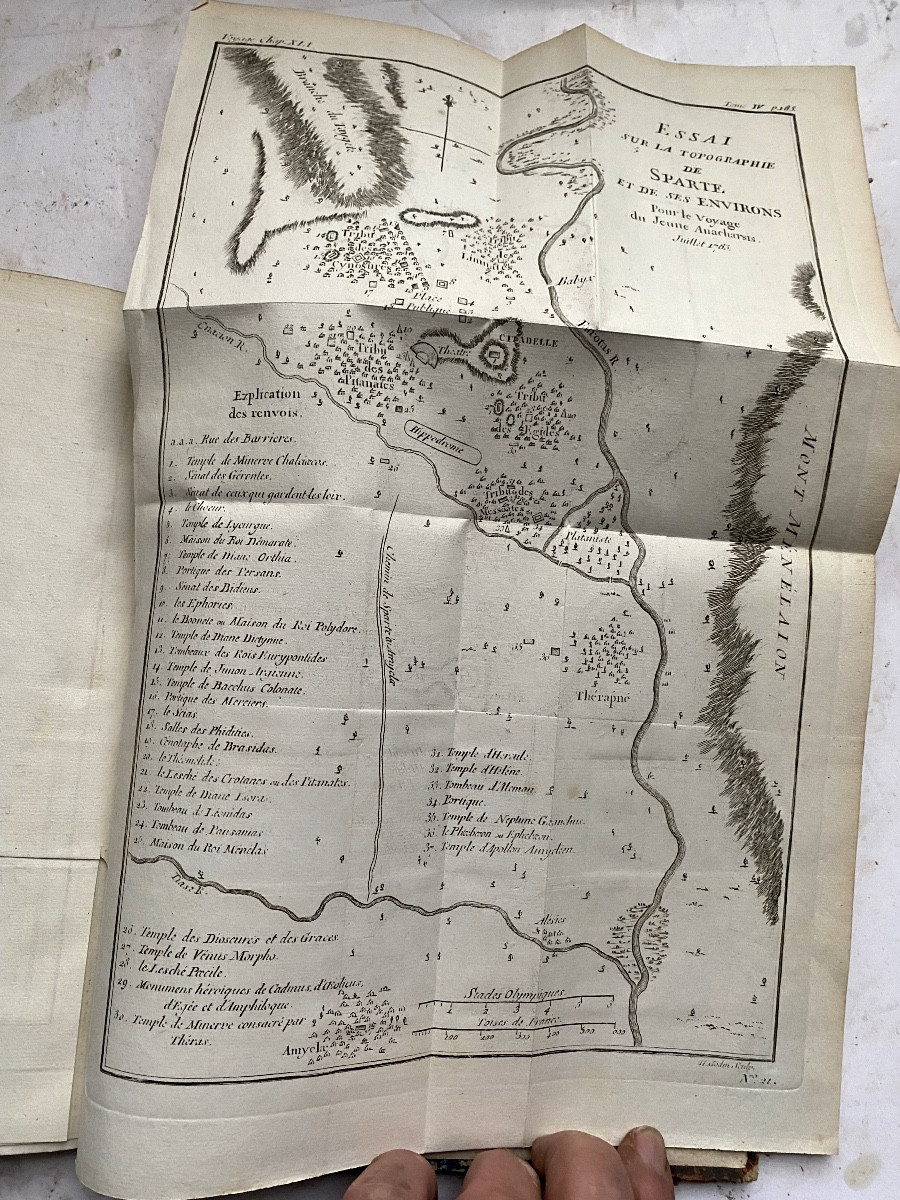 Recueil de Cartes Géographiques de l'Ancienne Grèce," Barbié du Bocage"/ Anacharsis ,Paris 1807-photo-8