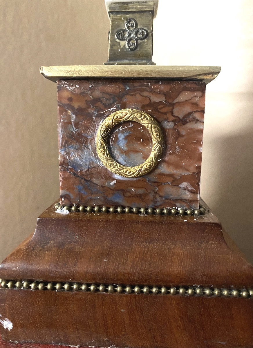 Marble Table Architecture: "glory Of Napoleon Consul" From A Marble Column Base 19-photo-4