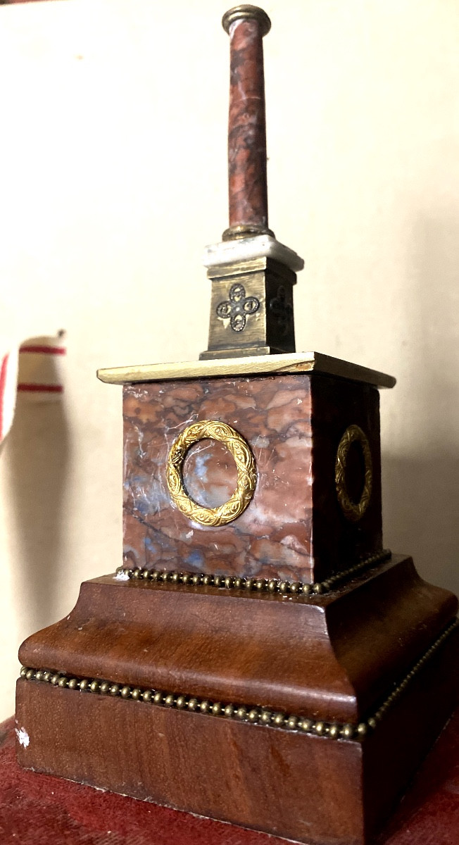 Marble Table Architecture: "glory Of Napoleon Consul" From A Marble Column Base 19-photo-7