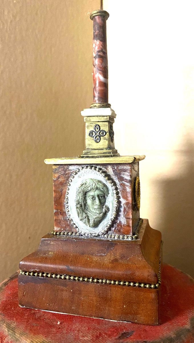 Marble Table Architecture: "glory Of Napoleon Consul" From A Marble Column Base 19