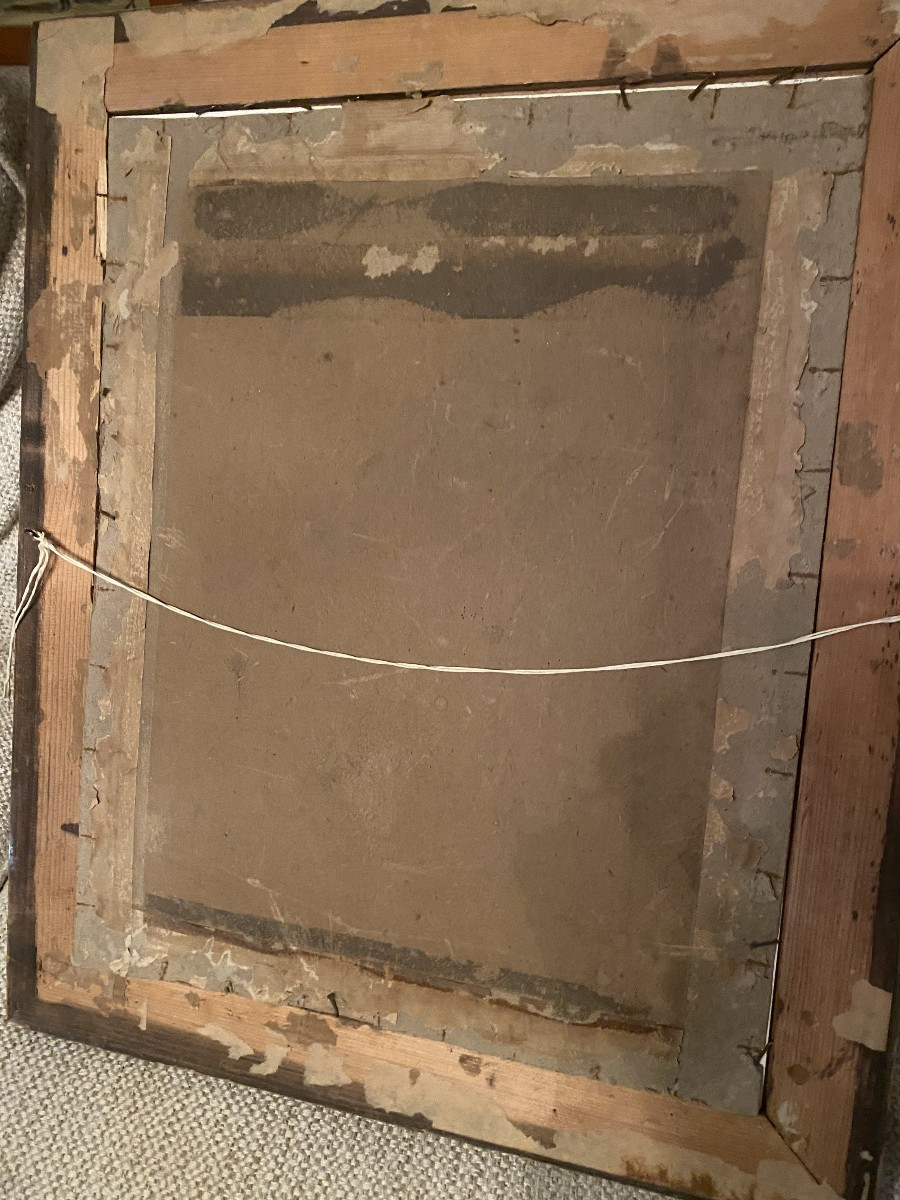 Grand portrait de Dame de profil  fin XVIIIème de R. Meillier  Artiste Reimois au trois crayons-photo-6