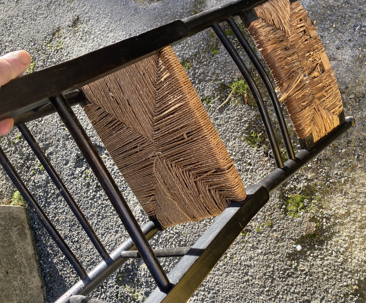 Pair Of Chairs Called "sussex Chairs" Attributed To Philip Webb For Morris And Co., Circa 1899-photo-3