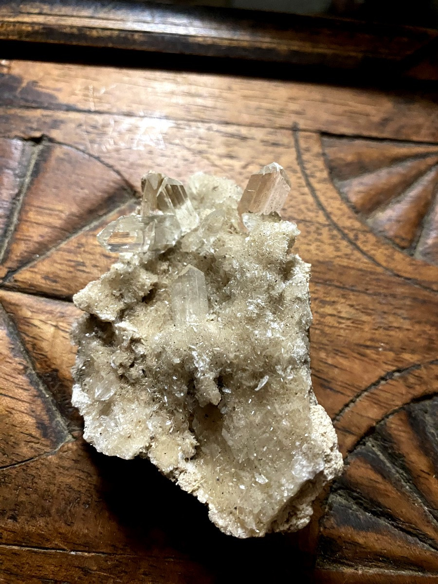 Queyras Box, Carved Fir With Compartments, Sliding Lid, 18th-century Stone Collection-photo-5