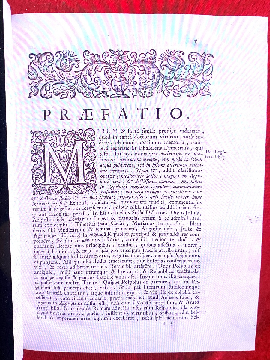 4 Vol In 4 Prints: Venice: "cornelius Tacitus-c. Cornelii Taciti Opera" 1707-1708 Perfect Condition-photo-1