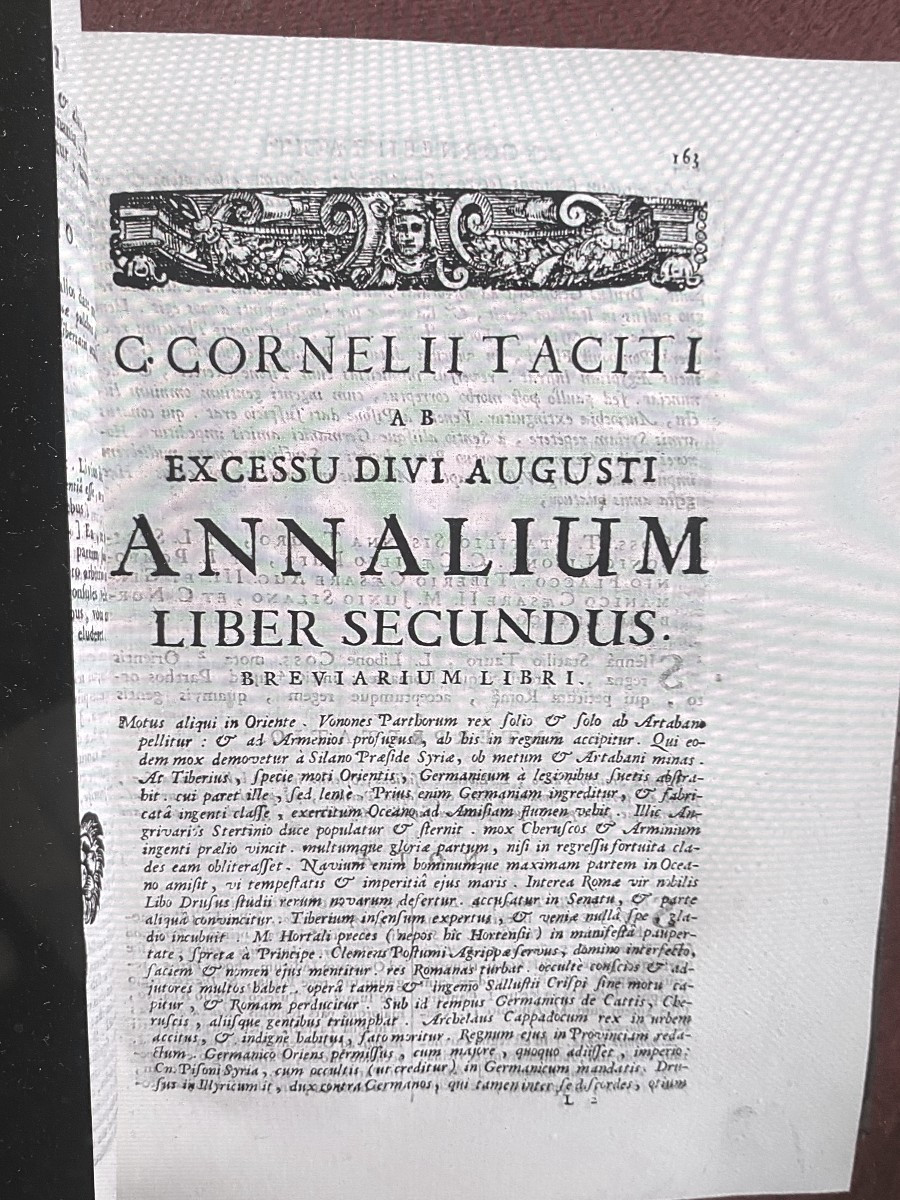 4 Vol In 4 Prints: Venice: "cornelius Tacitus-c. Cornelii Taciti Opera" 1707-1708 Perfect Condition-photo-5