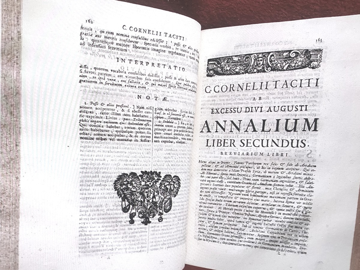 4 Vol In 4 Prints: Venice: "cornelius Tacitus-c. Cornelii Taciti Opera" 1707-1708 Perfect Condition-photo-6