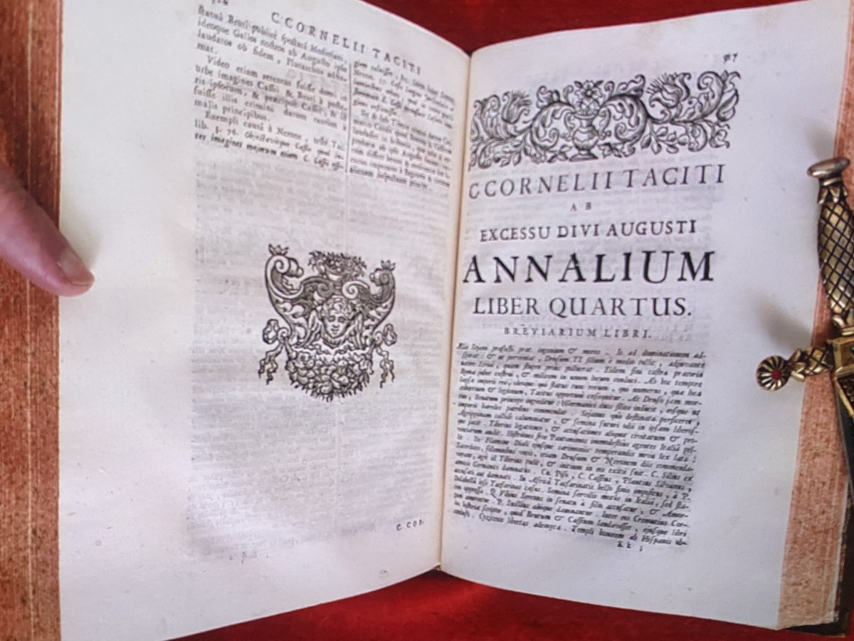 4 Vol In 4 Prints: Venice: "cornelius Tacitus-c. Cornelii Taciti Opera" 1707-1708 Perfect Condition-photo-8