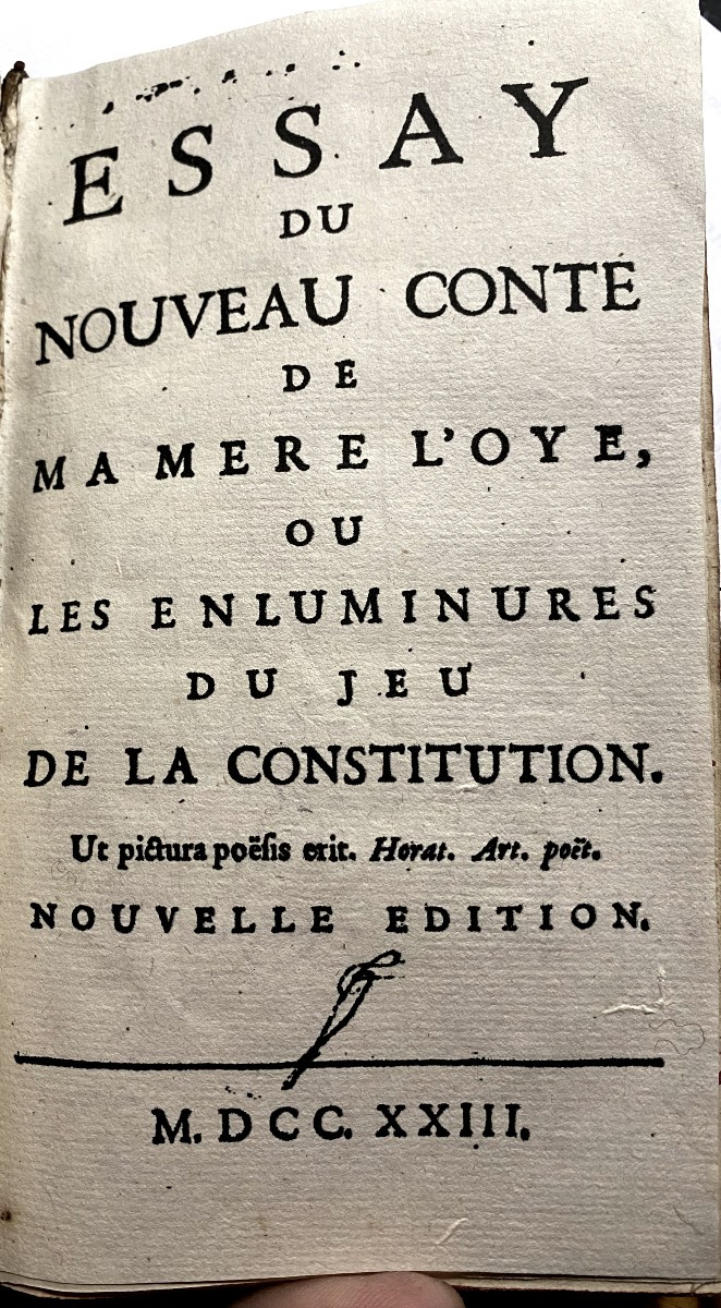 Essay du Nouveau Conte de ma Mère l'Oye ou les Enluminures du jeu de la Constitution N Ed. 1723-photo-3