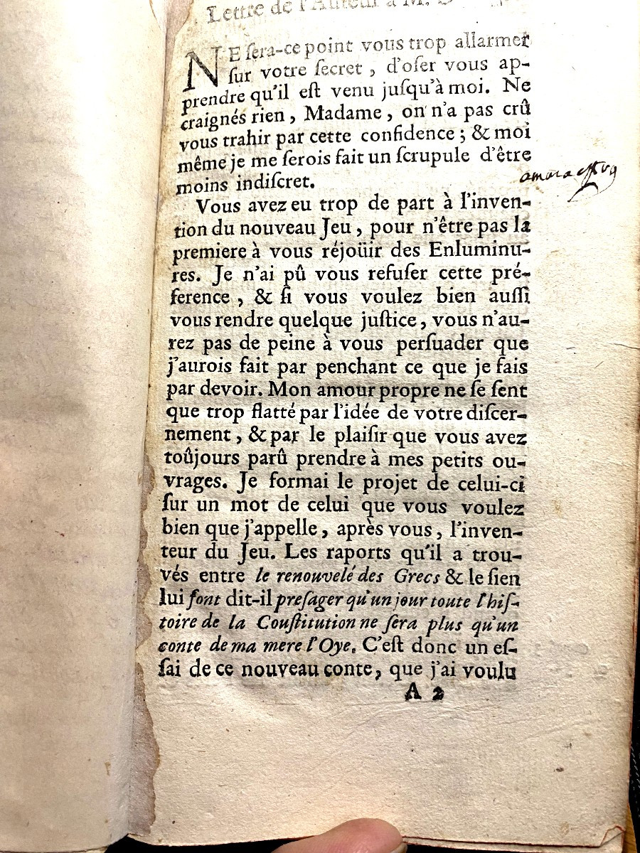 Essay du Nouveau Conte de ma Mère l'Oye ou les Enluminures du jeu de la Constitution N Ed. 1723-photo-4