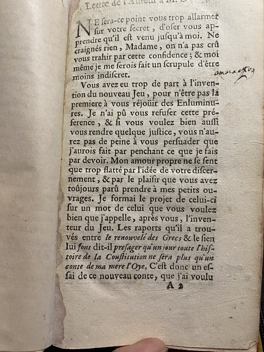 Essay du Nouveau Conte de ma Mère l'Oye ou les Enluminures du jeu de la Constitution N Ed. 1723-photo-7