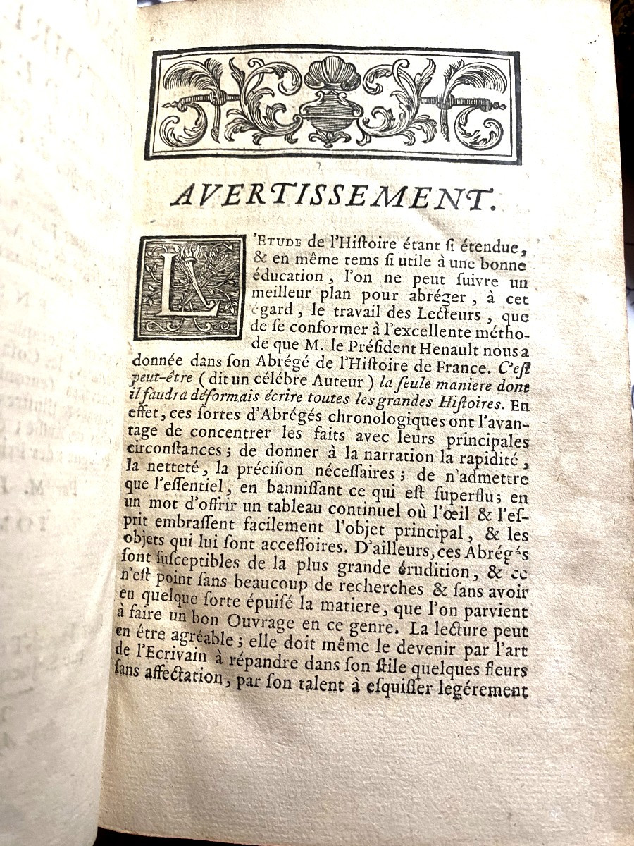  Original Edition 2 Vo In12: Chronological Abridged History Of The North - Jacques Lacombe 1762-photo-2