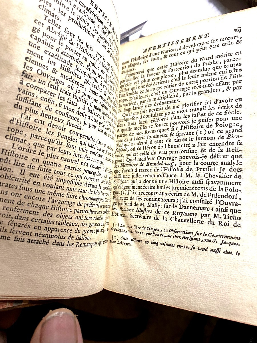  Original Edition 2 Vo In12: Chronological Abridged History Of The North - Jacques Lacombe 1762-photo-3