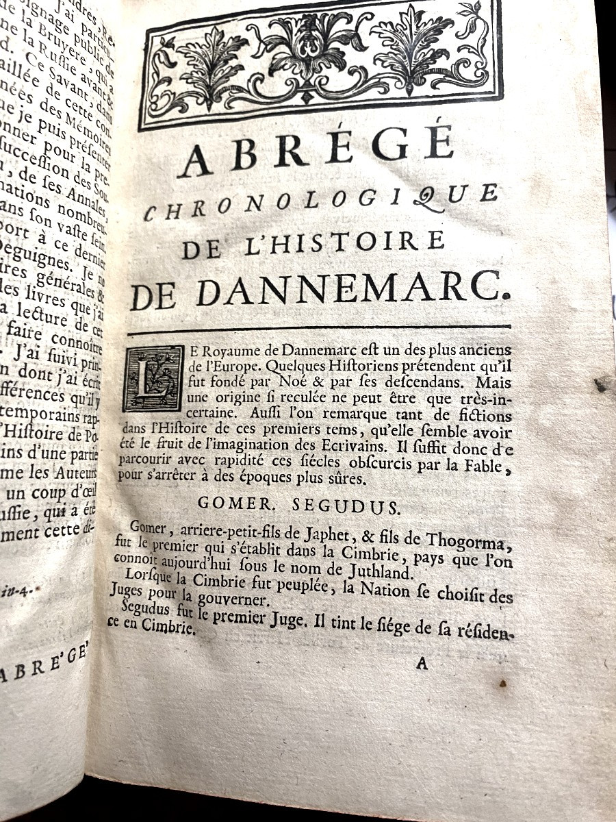  Original Edition 2 Vo In12: Chronological Abridged History Of The North - Jacques Lacombe 1762-photo-5