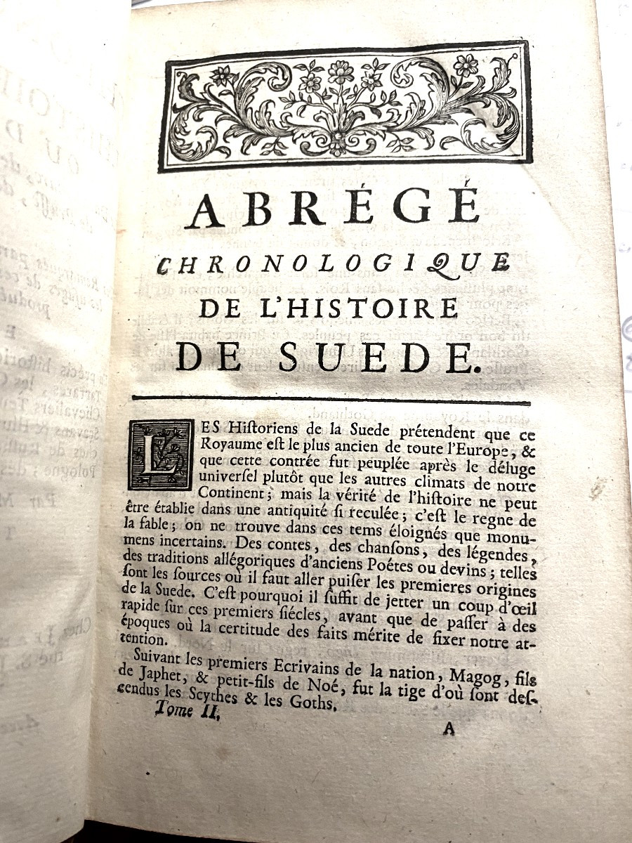  Original Edition 2 Vo In12: Chronological Abridged History Of The North - Jacques Lacombe 1762-photo-8