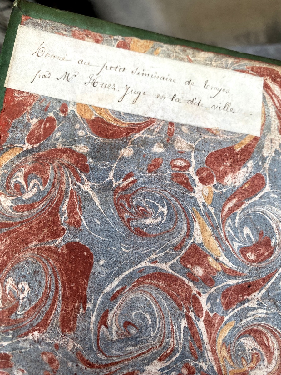 Holy Bible In 17 Volumes, Quarto, Illustrated On Green Vellum, Known As The "vence Bible", Paris 1767-photo-4