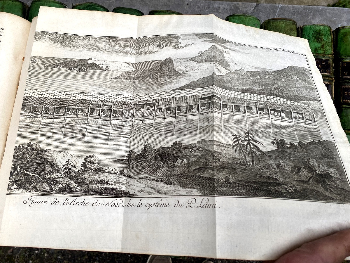 Holy Bible In 17 Volumes, Quarto, Illustrated On Green Vellum, Known As The "vence Bible", Paris 1767-photo-2
