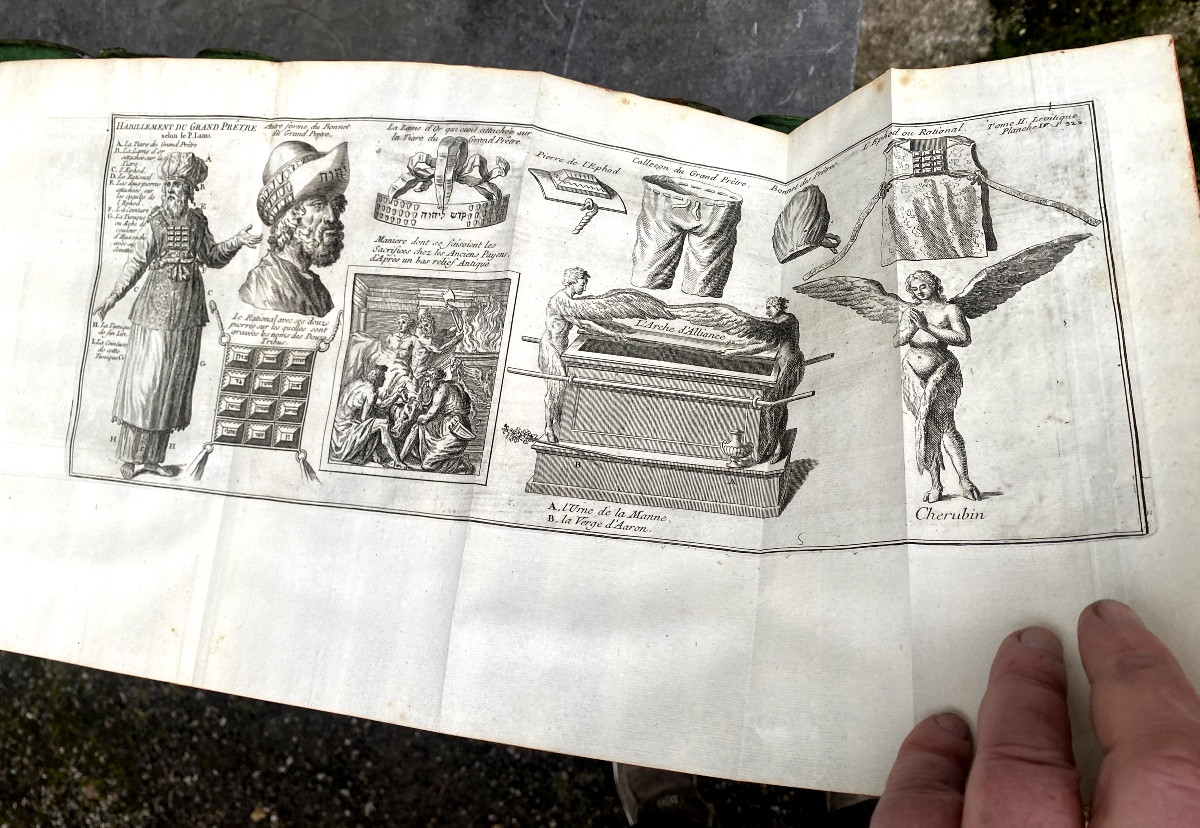 Holy Bible In 17 Volumes, Quarto, Illustrated On Green Vellum, Known As The "vence Bible", Paris 1767-photo-7