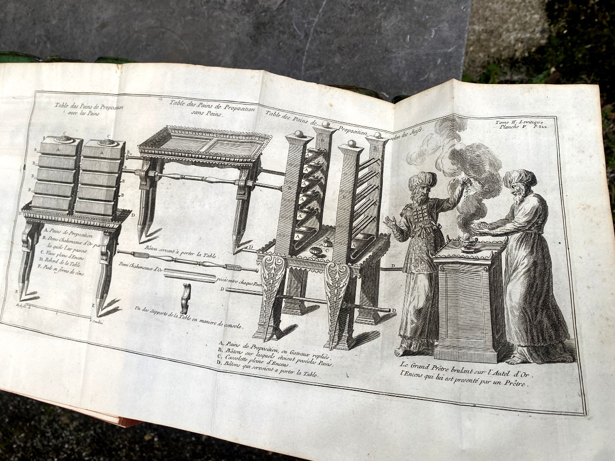 Holy Bible In 17 Volumes, Quarto, Illustrated On Green Vellum, Known As The "vence Bible", Paris 1767-photo-8