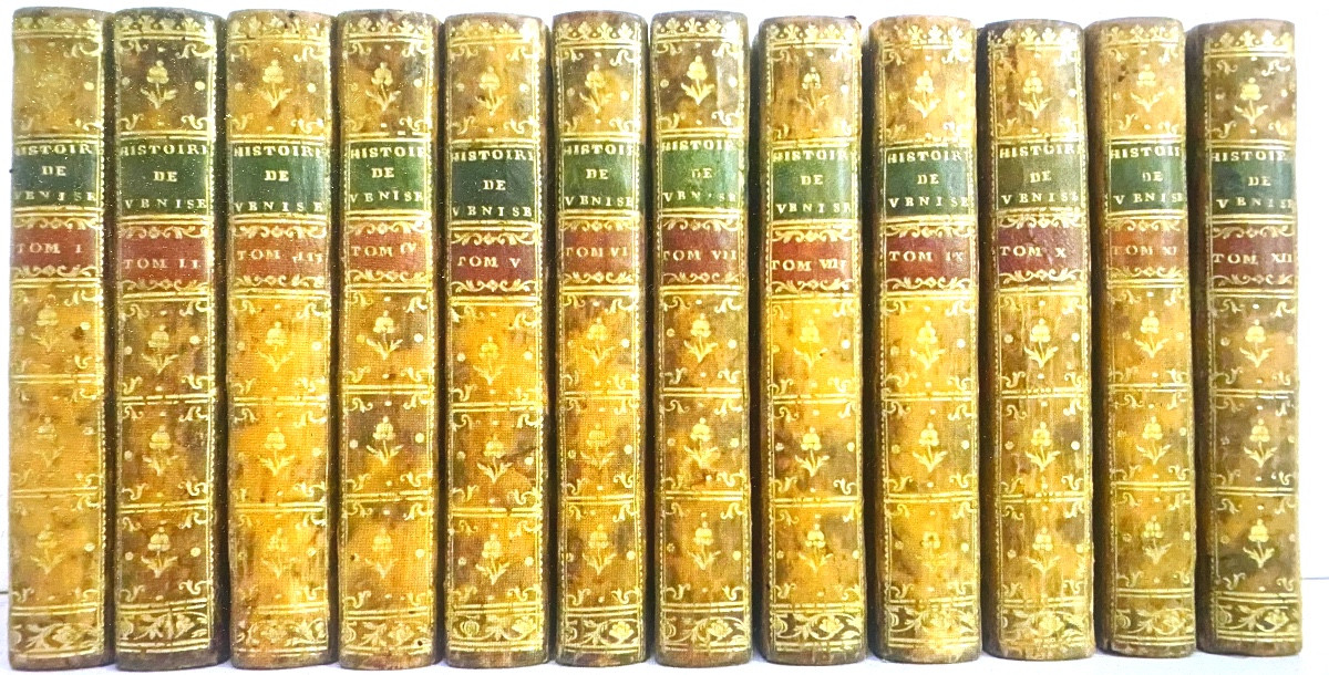 Hist.of The Republic Of Venice By M.a. Laugier, 12 Volumes In 12mo, Library Of The Of Hanover