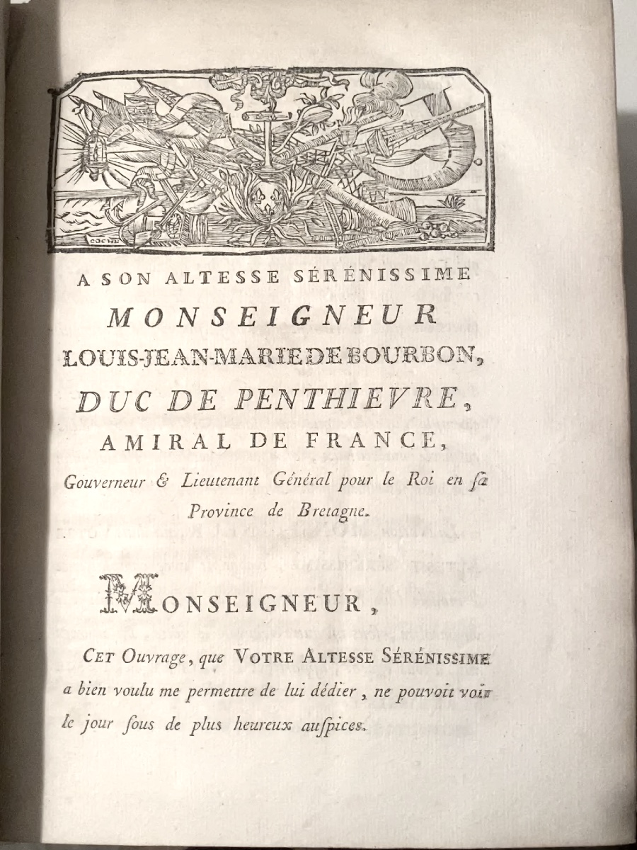 2 Volumes In Quarto From 1776: At La Rochelle "new Commentaries On The Ordinance Of The Navy" Of 1681-photo-1