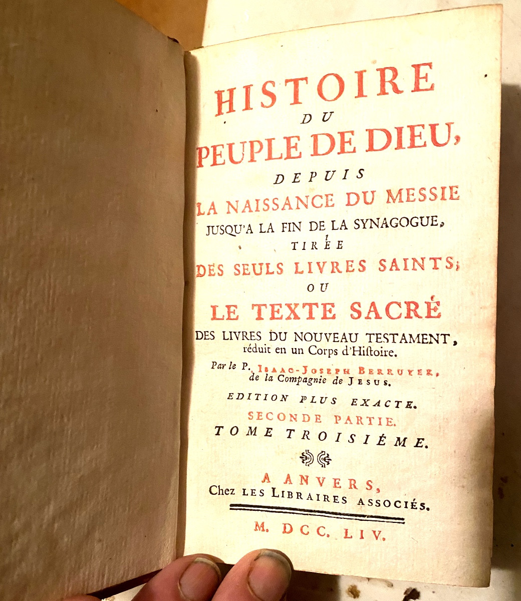 8 Vol. In 12 "history Of The People Of God" From The Birth Of The Messiah Until The End Of The Synagogue-photo-6