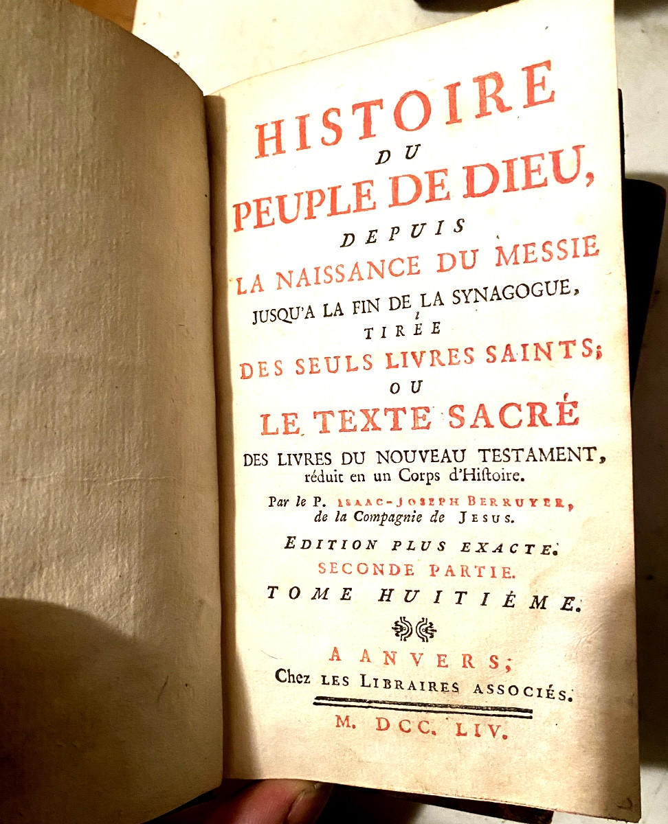 8 Vol. In 12 "history Of The People Of God" From The Birth Of The Messiah Until The End Of The Synagogue-photo-8