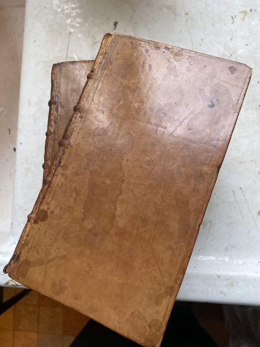 Fine Copy 3 Vol. In 12 In Blond Calf "memoirs Of The Duke Of Villars" Peer Of France, 1739.-photo-2