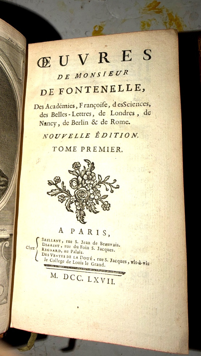 Works Of Monsieur De Fontenelle In 11 Volumes, Duodecimo. New Edition, Paris, 1767; Illustrations-photo-3