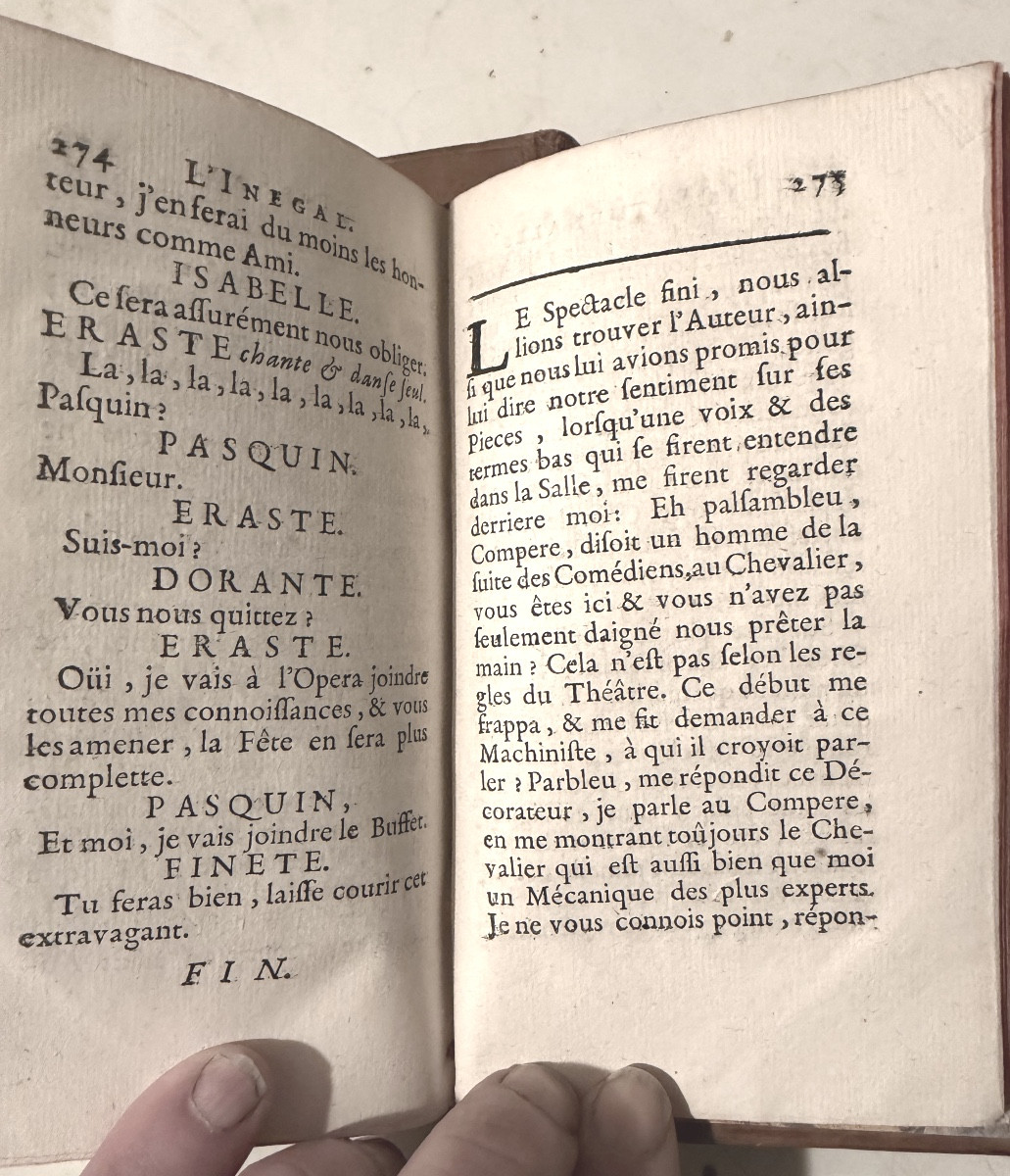 2 Vol. In12 en reliure prestigieuse de veau glacé blond: "Les Saturnales Françaises" par M.-photo-8