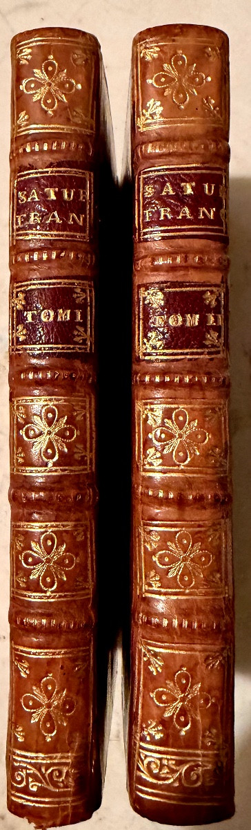 2 Vol. In12 en reliure prestigieuse de veau glacé blond: "Les Saturnales Françaises" par M.