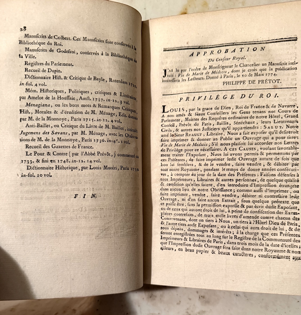 3 Beaux Volumes In 8. " Vie de Marie de Médicis Princesse de Toscane , Reine de France..." 1774-photo-7