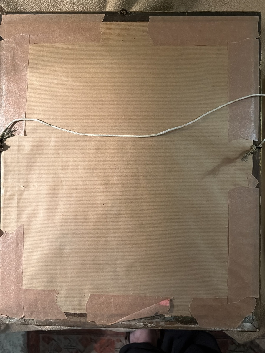 Pair Of Charles X Period Reverse Glass Paintings In Their Romantic-style Palmette Frames-photo-7