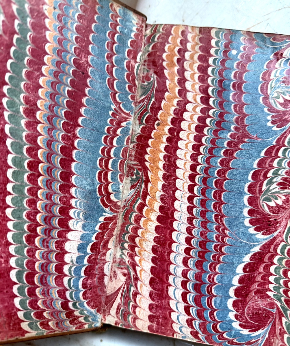 Vol.In8 , deux tomes de 1727 , veau blond  "Oeuvres Diverses de Mr Roy" , Elogues Odes Discours-photo-1