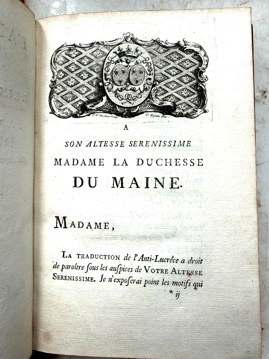 2 Volumes In Octavo, 1749: "anti-lucretius", A Poem On Natural Religion, By Cardinal De Polignac-photo-2