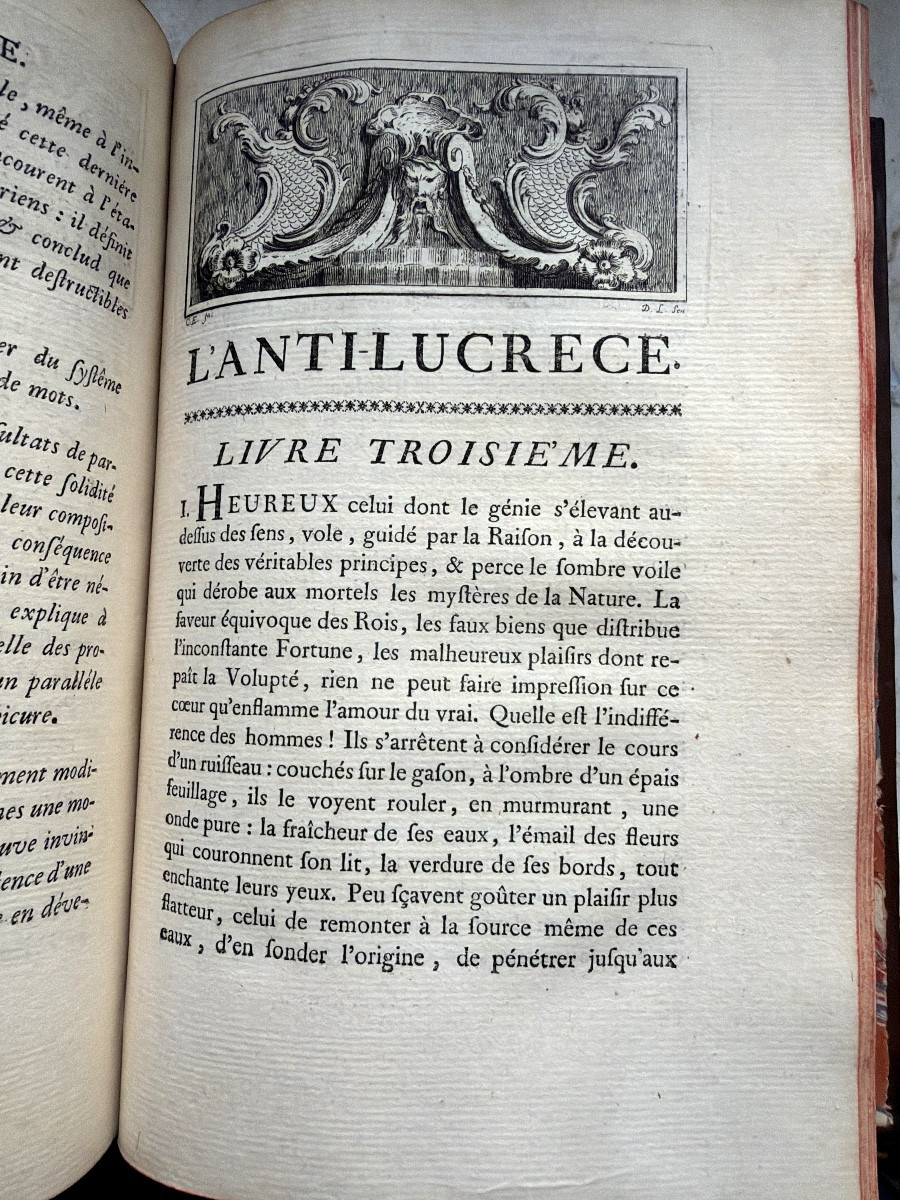 2 Volumes In Octavo, 1749: "anti-lucretius", A Poem On Natural Religion, By Cardinal De Polignac-photo-7