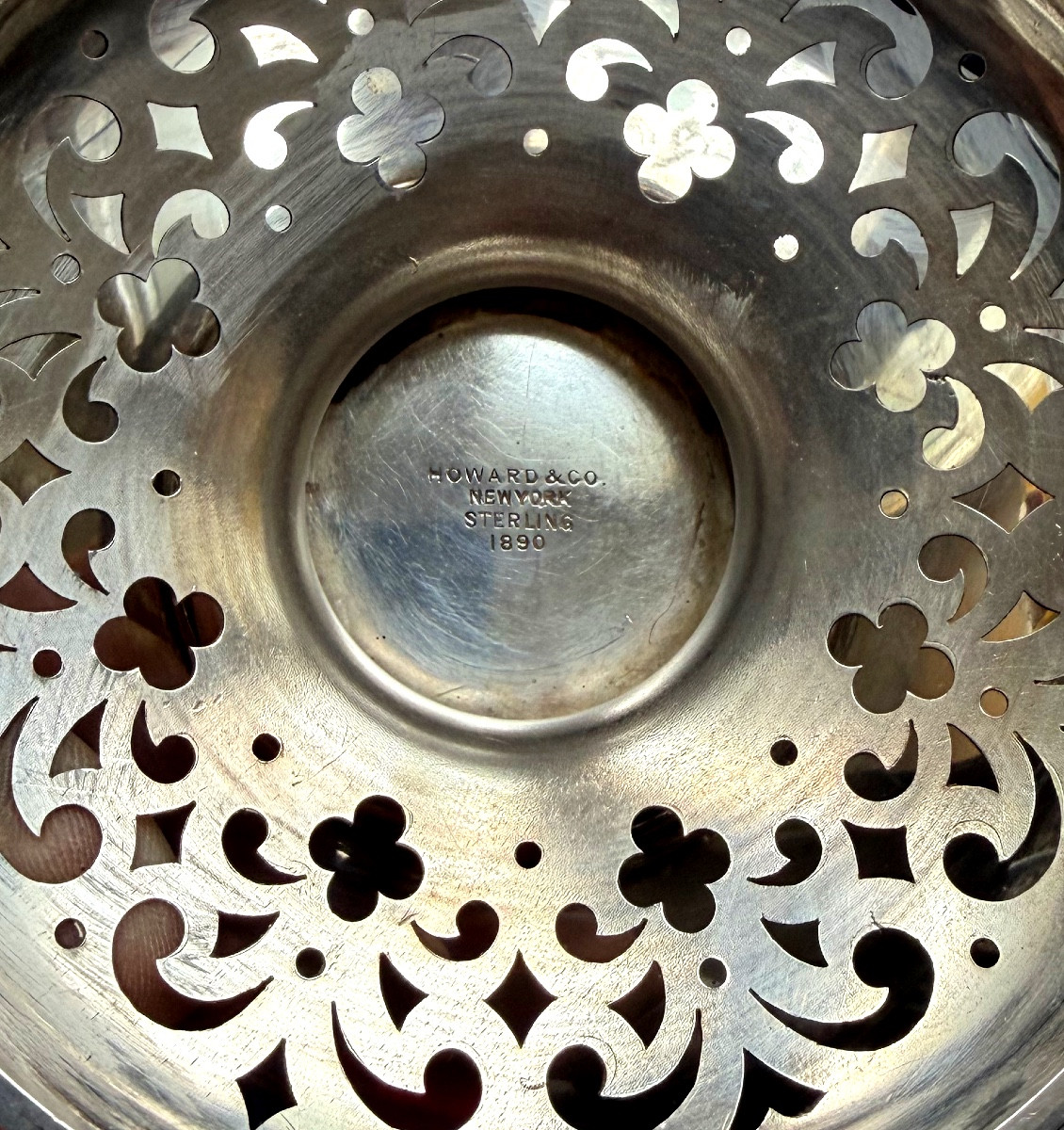 Belle paire de coupes en argent  ajouré 925 millièmes ,  maison New-Yorkaise Howard & Co , 1890-photo-3