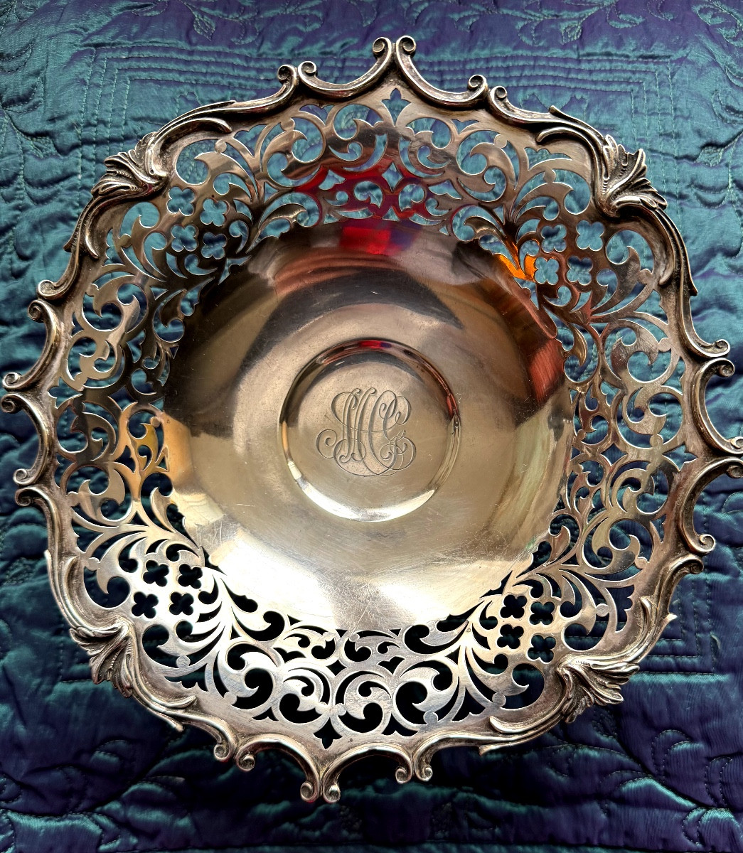 Belle paire de coupes en argent  ajouré 925 millièmes ,  maison New-Yorkaise Howard & Co , 1890-photo-2