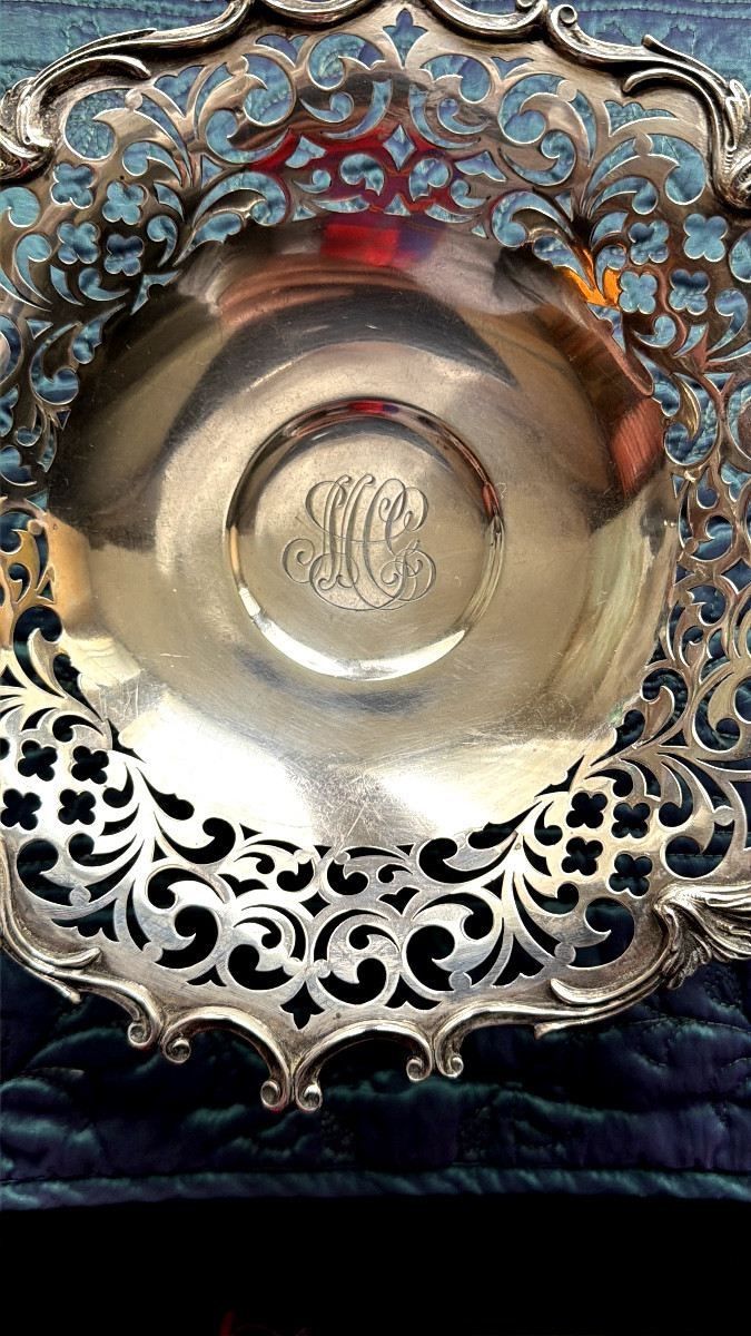 Belle paire de coupes en argent  ajouré 925 millièmes ,  maison New-Yorkaise Howard & Co , 1890-photo-6