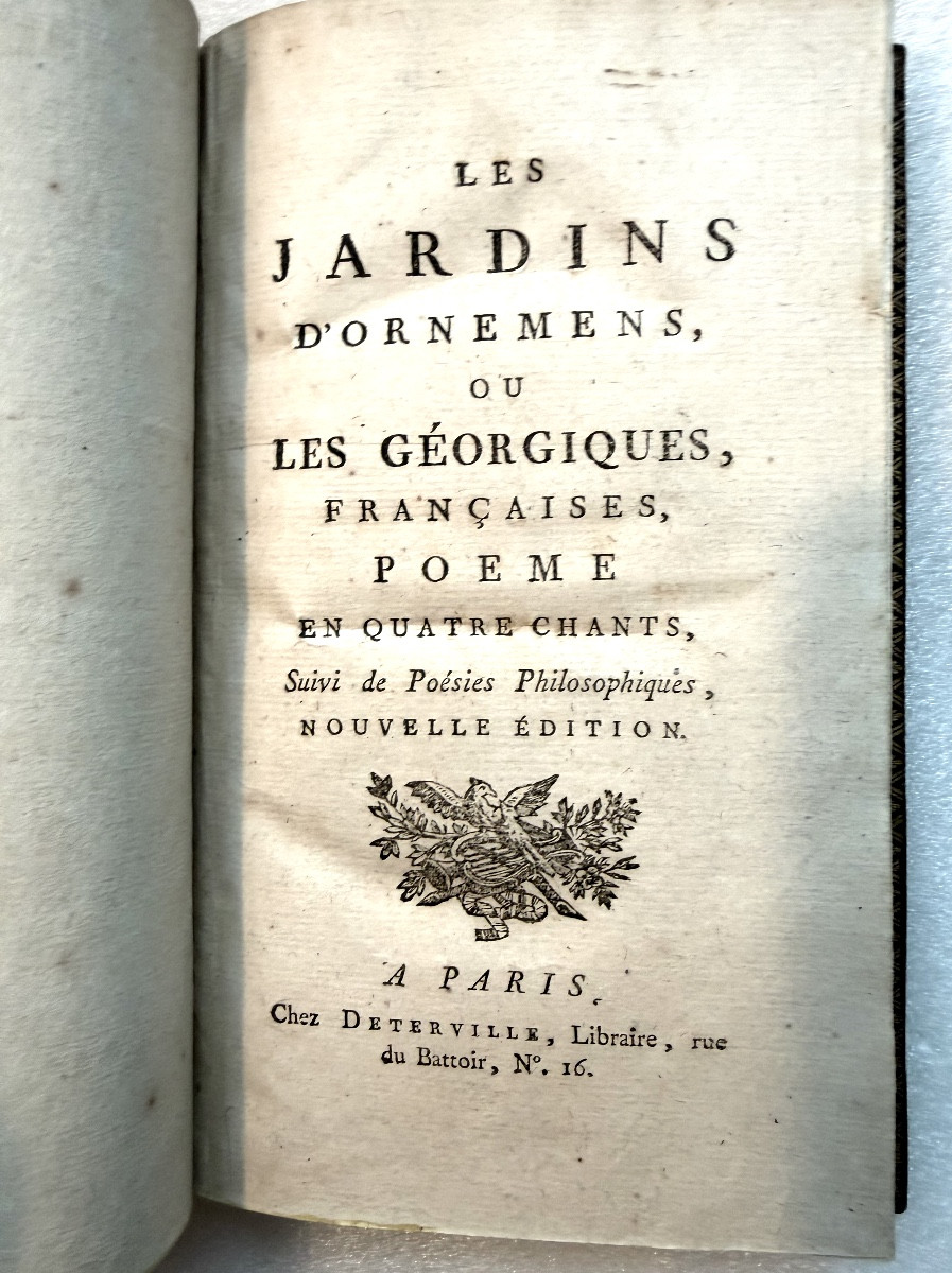  Arms Of Louis XVI In Octavo Red Morocco "the Ornamental Gardens", A Book From His Library-photo-2