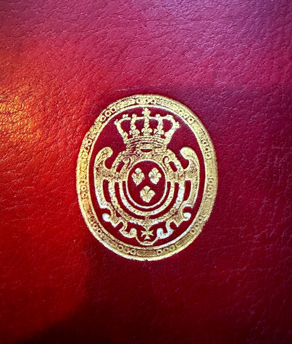  Arms Of Louis XVI In Octavo Red Morocco "the Ornamental Gardens", A Book From His Library