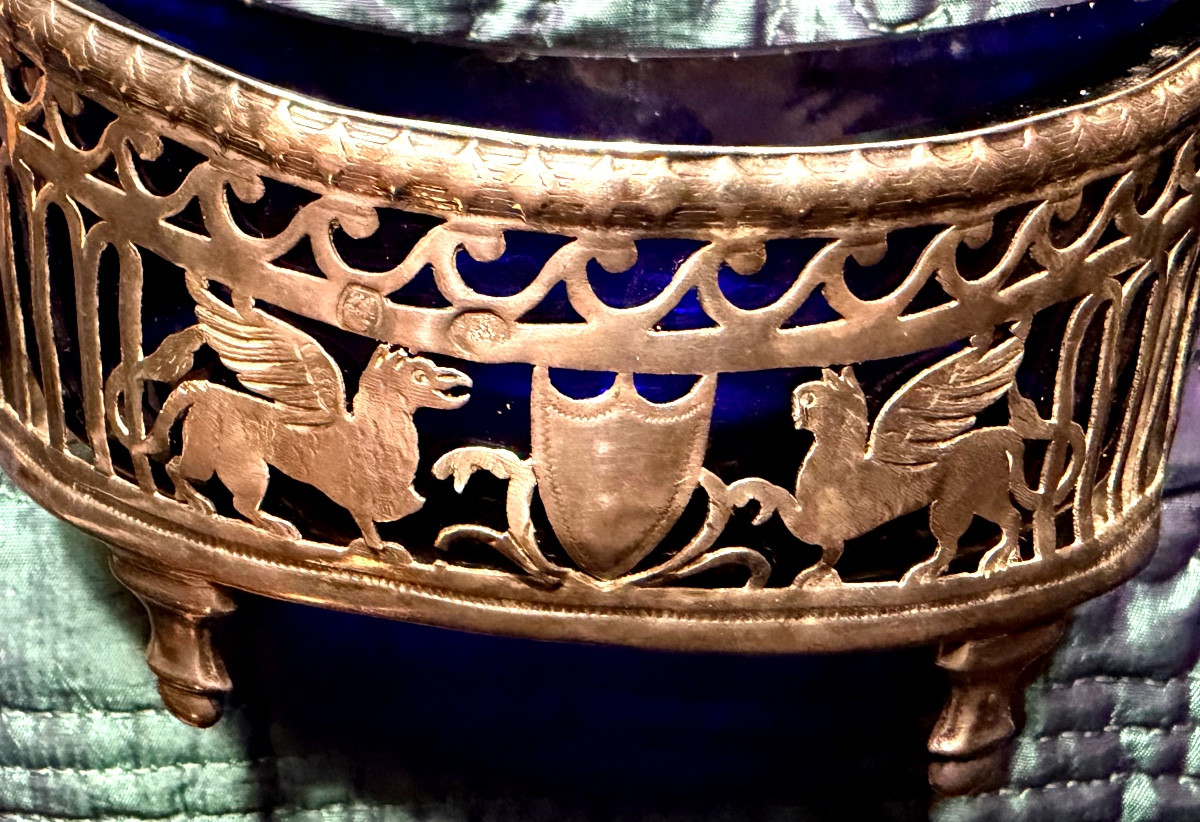  Silver Tableware Set With Hallmarks, Old Man, Salt Cellars And Mustard Pot, Late 18th Century, Etruscan Style-photo-7