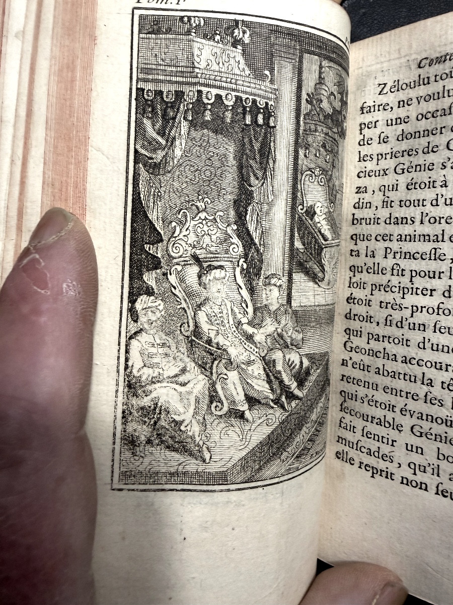 "Les Mille et Un Quart-d'Heure" , Contes Tartares . 3 Vol. In 12 . Paris 1730. Edition illustré-photo-2