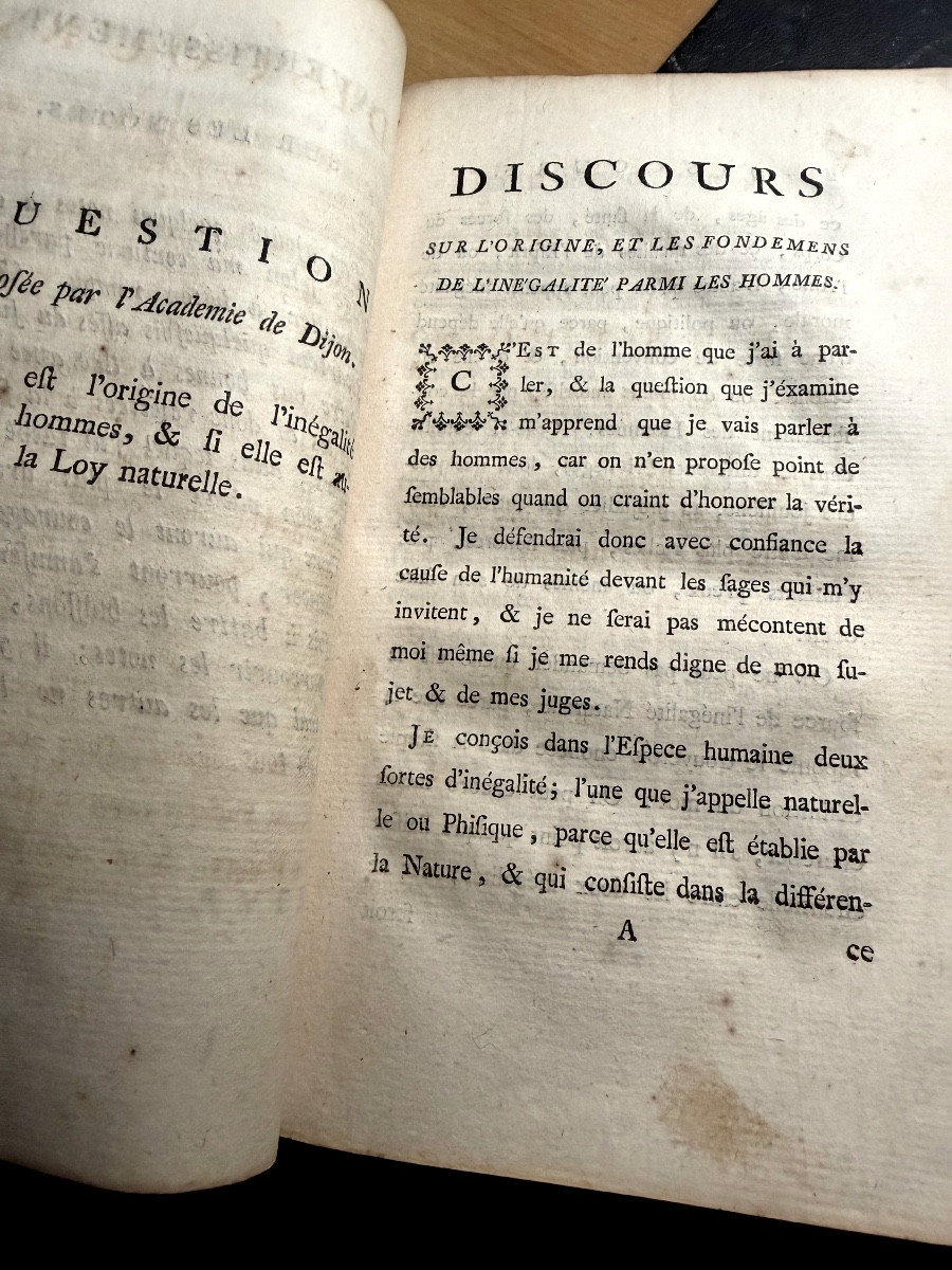 Discourse On The Origin And Foundations Of The Inequality Of Men. By Jj Rousseau 1755 .. -photo-6