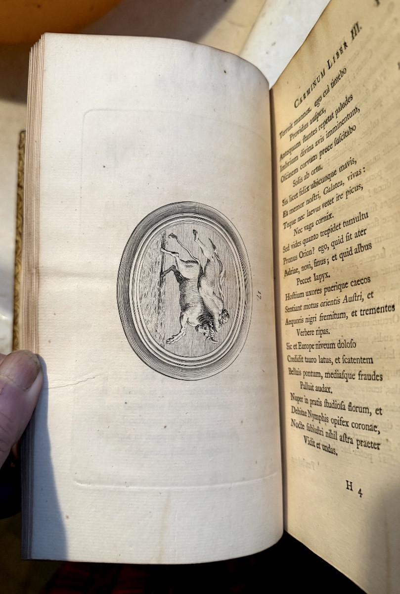 "quinti Horatii Flacci Opera" Very Beautiful Work 1 V In 8 Illustrated On Large Londini Paper 1749-photo-6