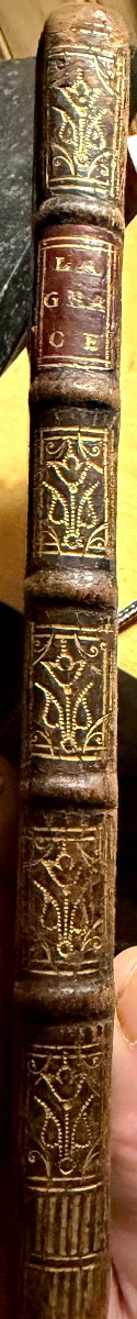 1 Plaquette In8 de 1720 "La Grace" Poëme de Louis Racine , bel ex-libris  Reuillon Mal-des Comp