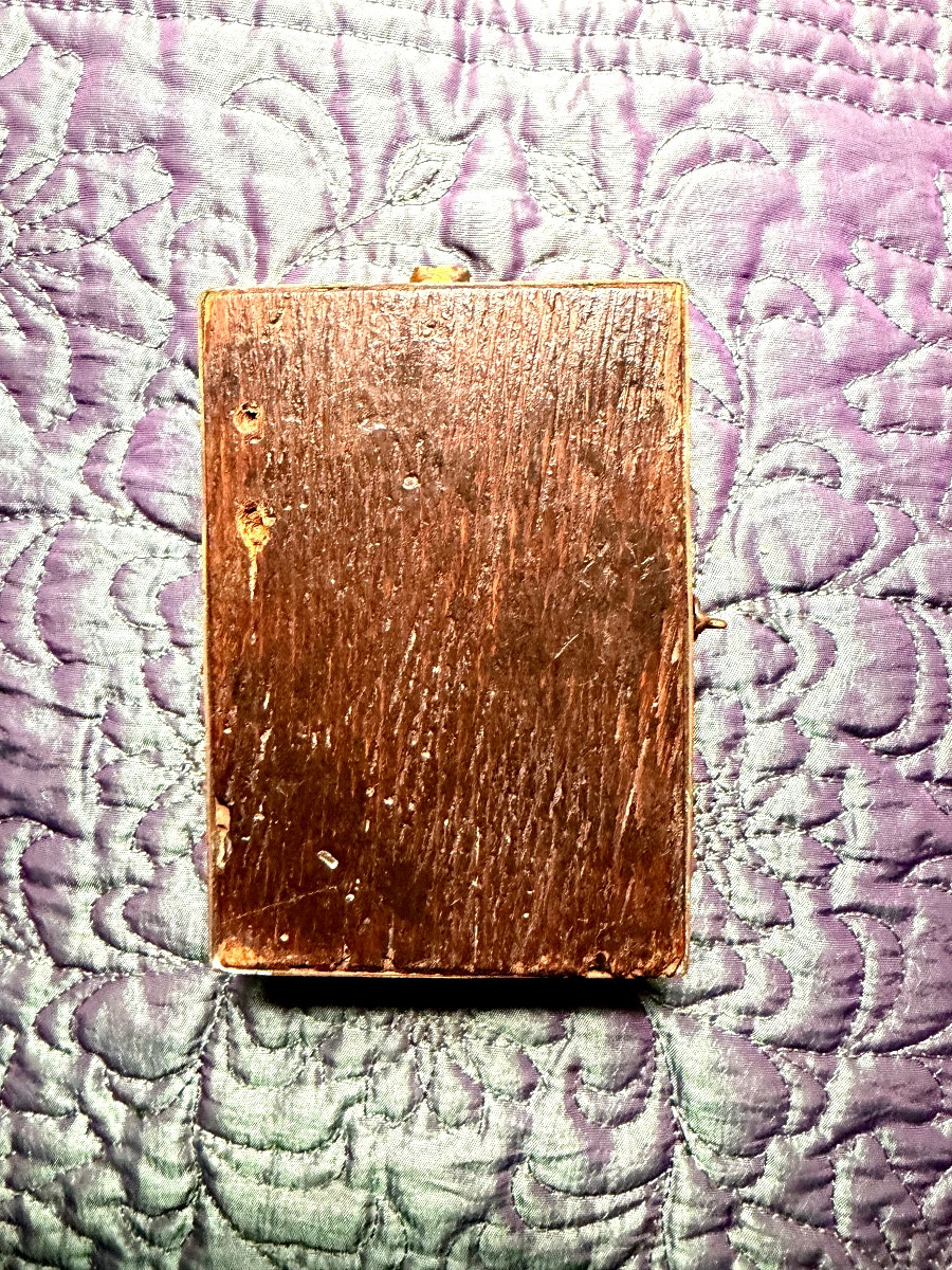 Very Rare Greek Travel Diptych Icon Depicting Christ And Saint Paul, 17th Century-photo-2